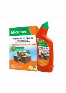 Prípravky na septik Microbec eliminujúce pachy, 2 ks.